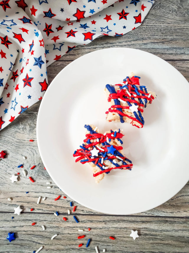Patriotic Red, White, & Blue Brownie Pizza Story