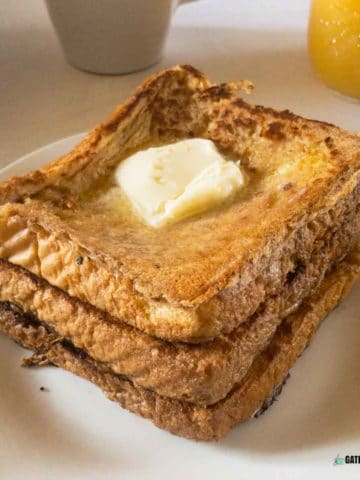 Buttermilk French Toast on a plate.