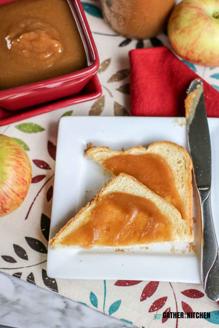 Instant Pot apple butter on toast..