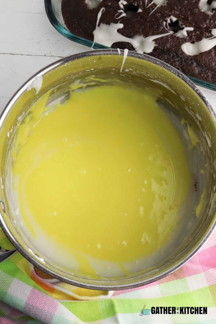 Yellow food coloring added to the filling.