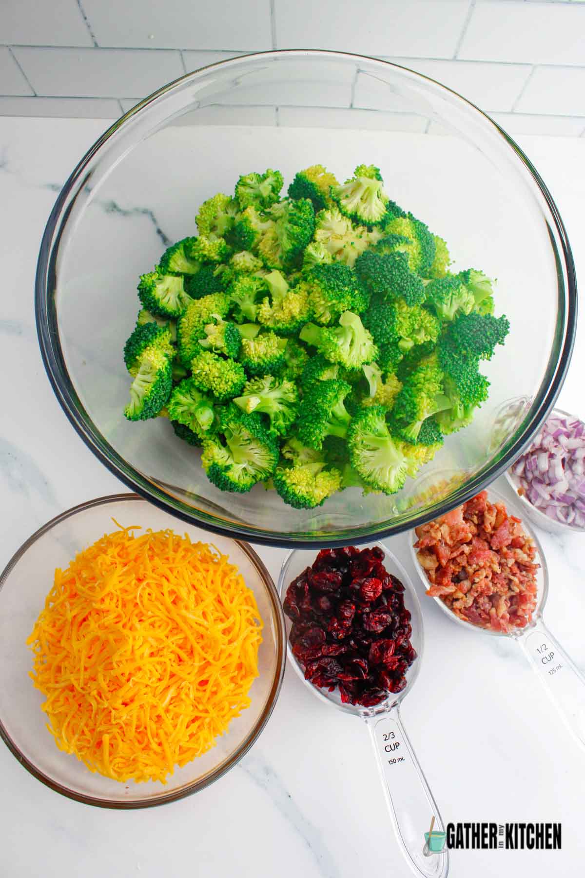 broccoli salad ingredients.