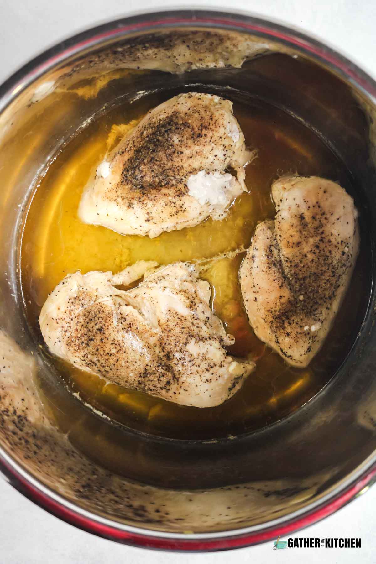 Cooked chicken in Instant Pot.
