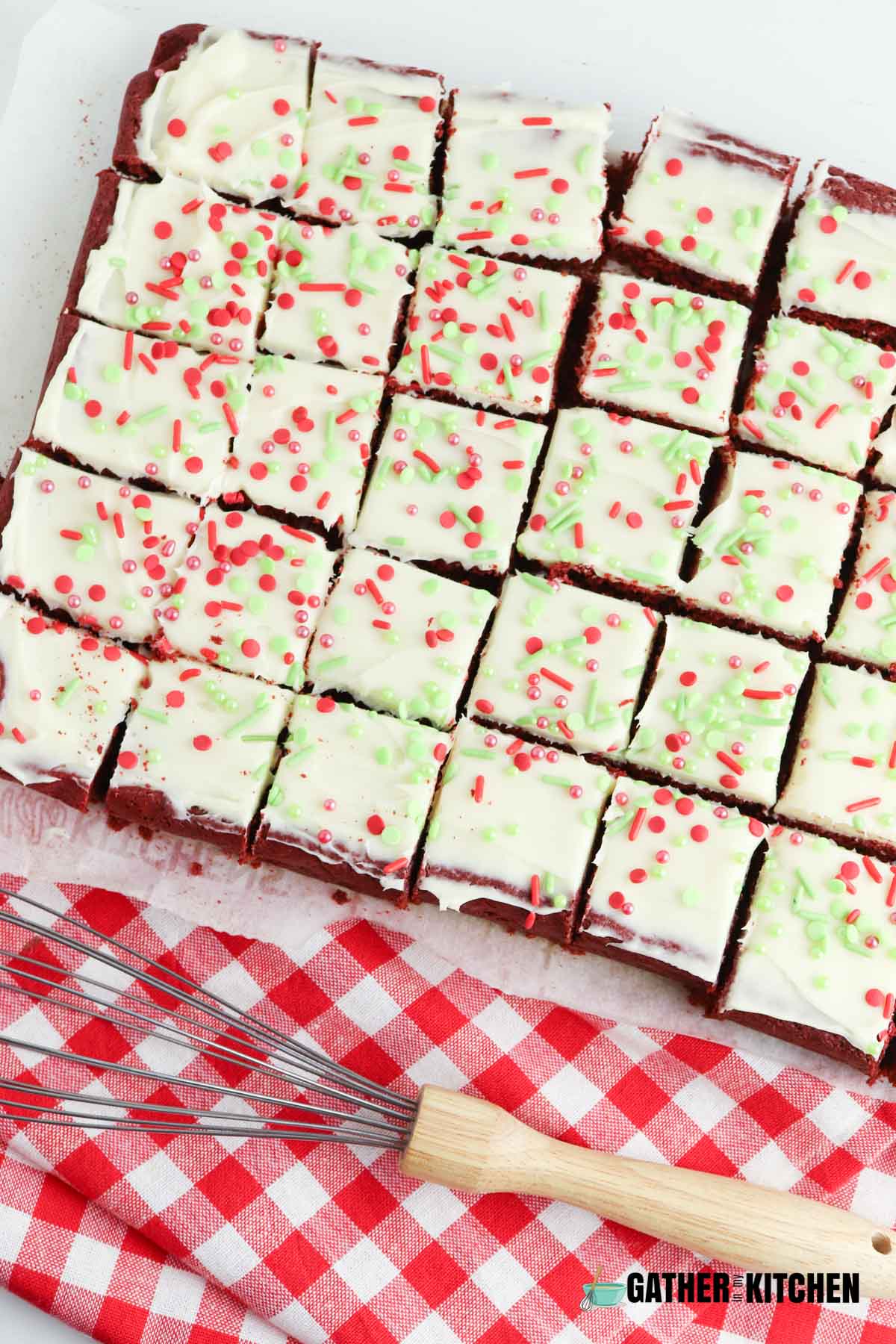 cookie bars cut into squares.