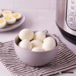 cooked hard boiled eggs in a bowl.