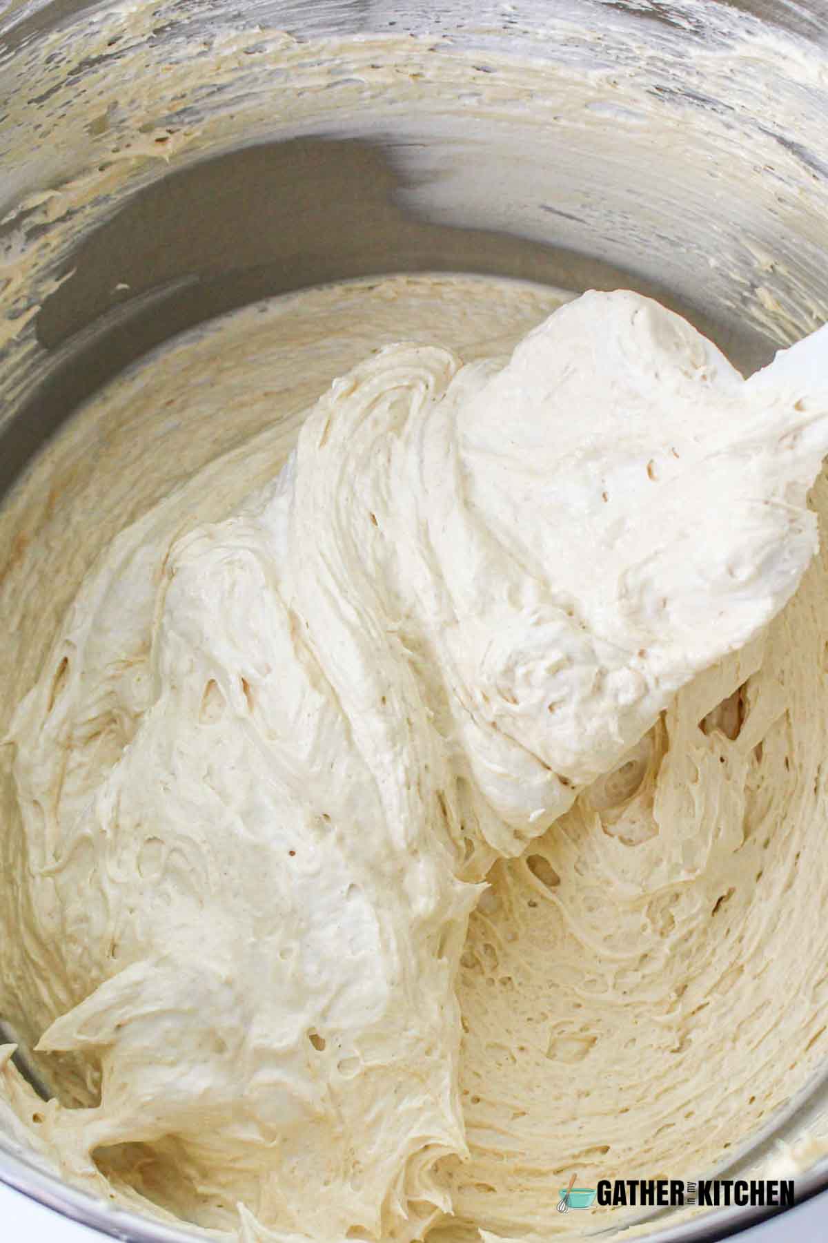 Remaining whipped topping added to the peanut butter mixture.