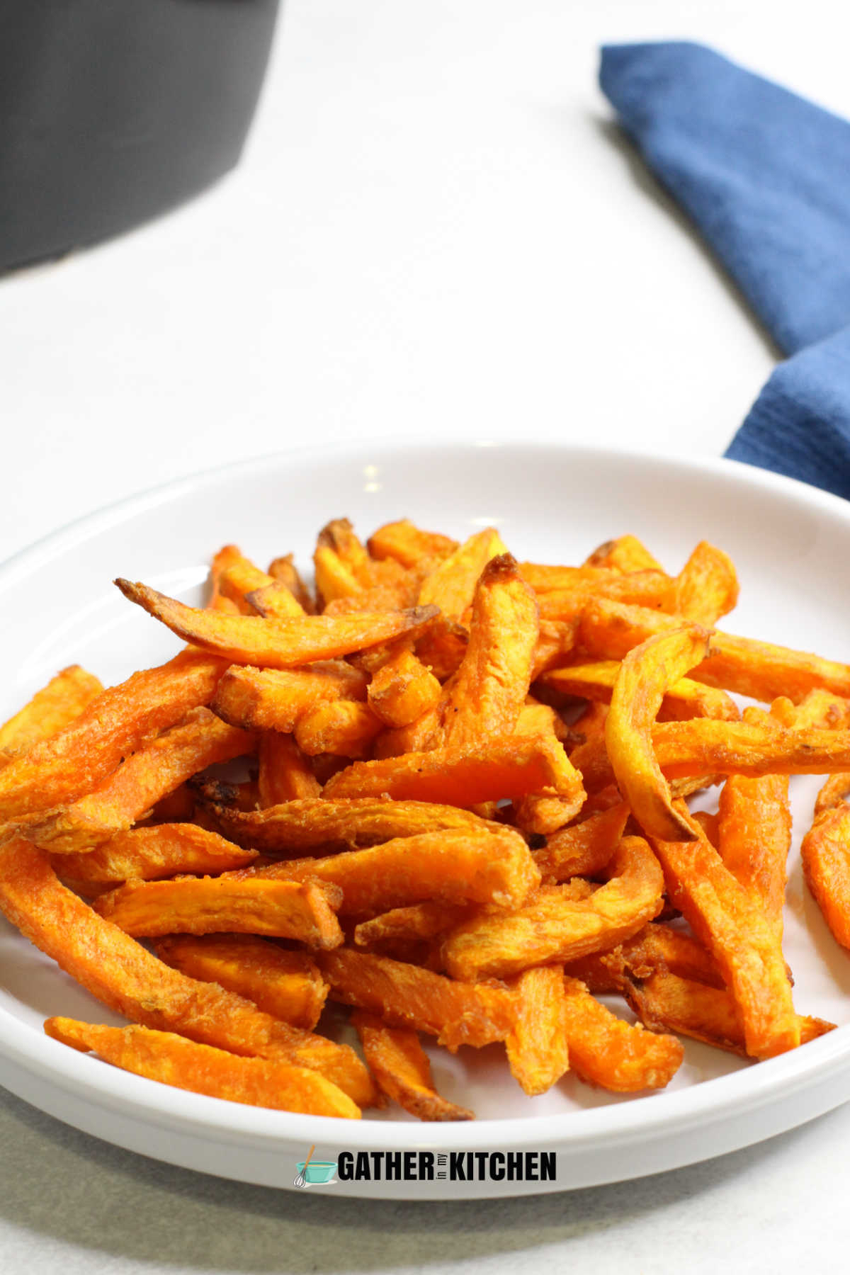 Sweet potato fries on a plate.