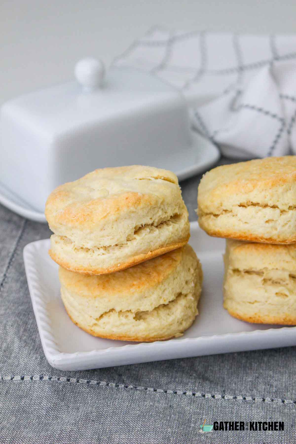 Crisco biscuits on a plate.