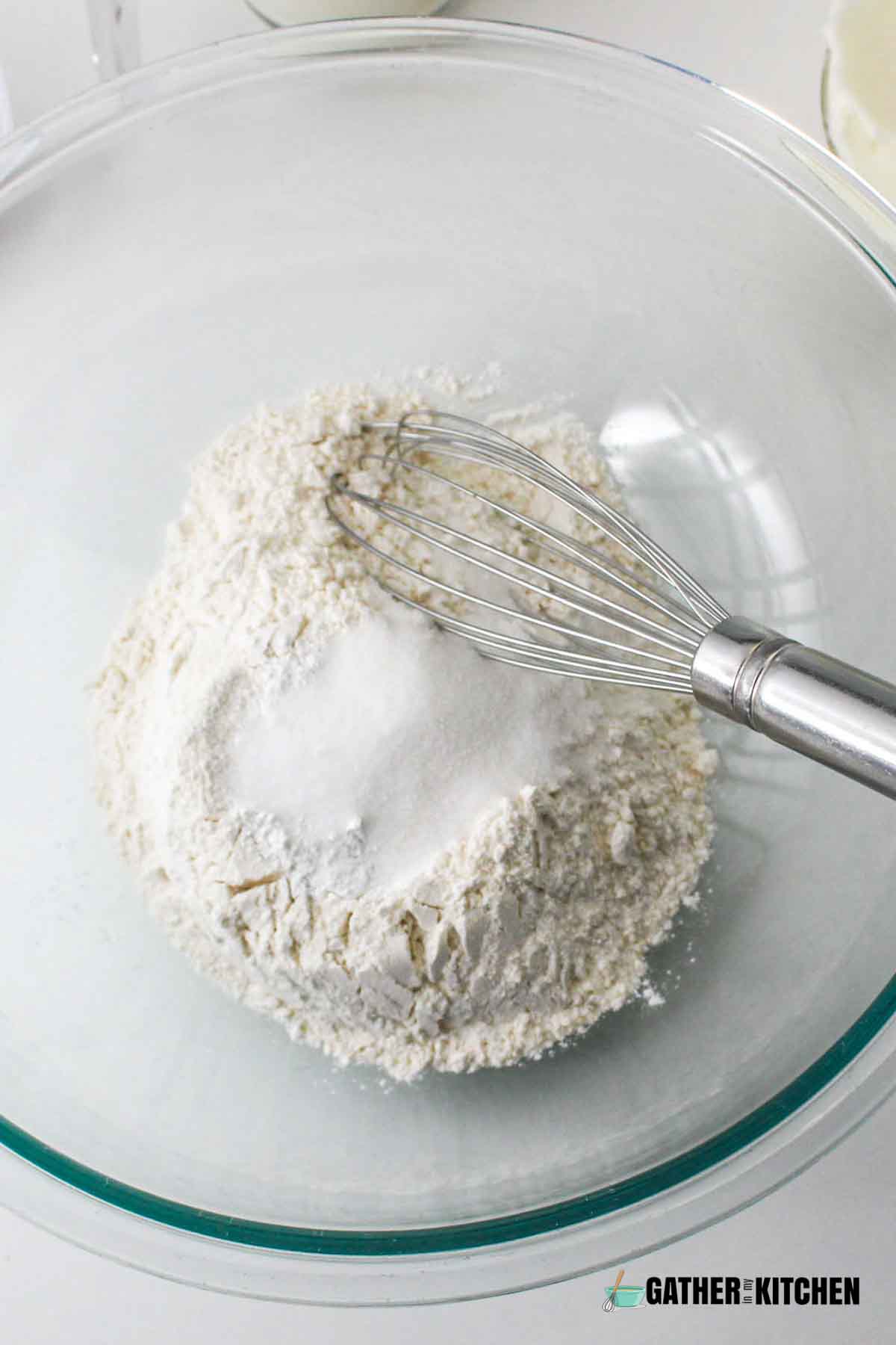Dry ingredients in a bowl.
