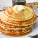 A stack of buttermilk pancakes.