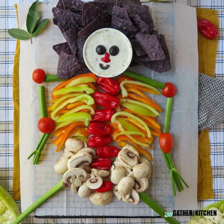 Skeleton Veggie Tray for Halloween - Gather in my Kitchen