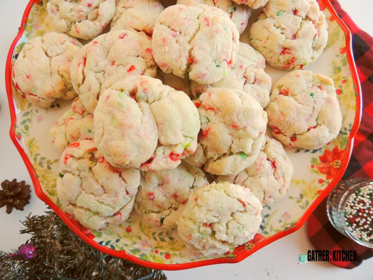 Closeup of Christmas Butter Cookies