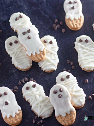 Halloween Nutter Butter Mummy & Ghost Cookies