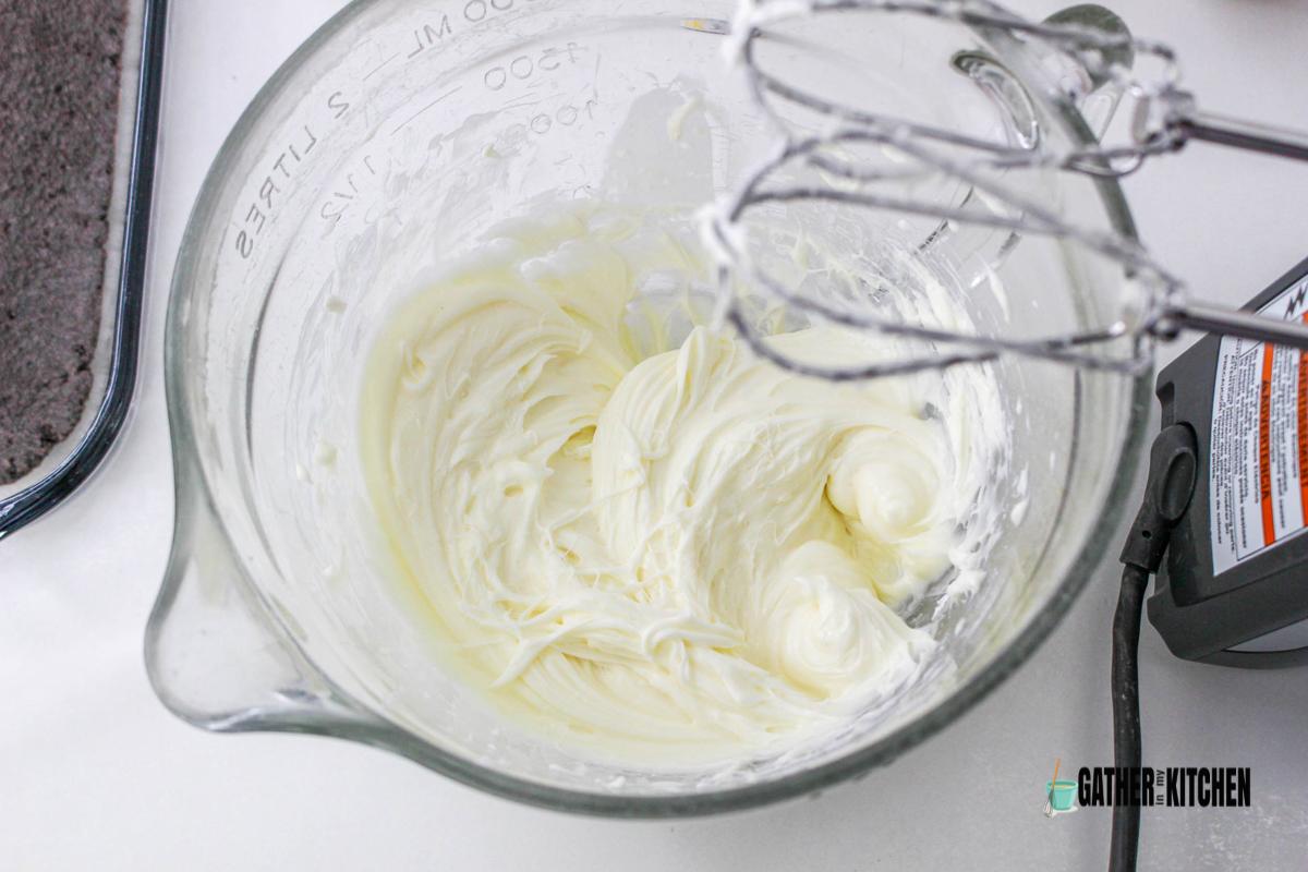 Cream cheese mix creamed together.